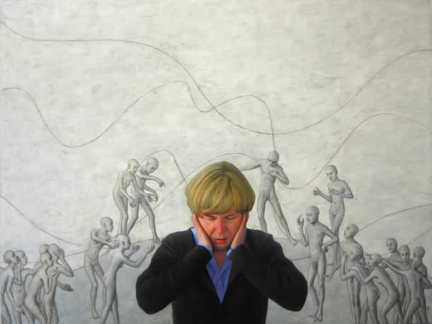 Following the Inner Muse - oil on linen - 38 x 50 inches 2006-07 - by Marlies Ihmels-Herget