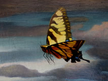 Metamorphosis (tryptich detail) - oil on linen - 11 x 28 inches - by Marlies Ihmels