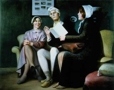 Opening Scene of the Second Act - oil on linen - 1991 - by Marlies Ihmels a.k.a. Marlies Herget