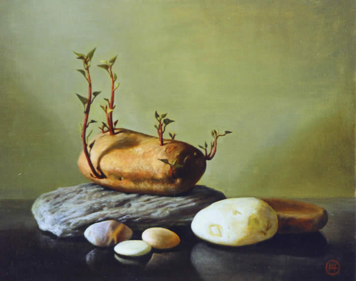 Yam # 3 - oil on linen - 1998 - by Marlies Ihmels